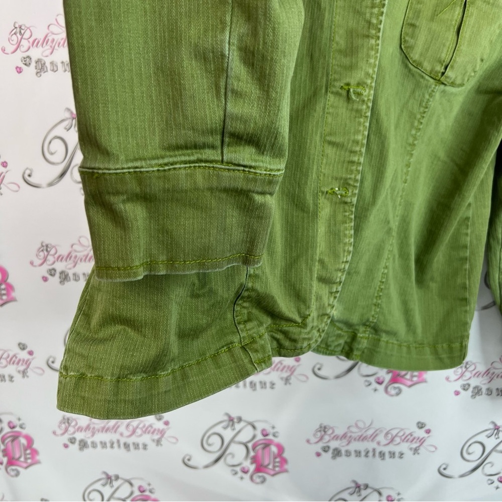 Cornell tradine jacket button up coat Olive Green Women's Blazer - Picture 7 of 9